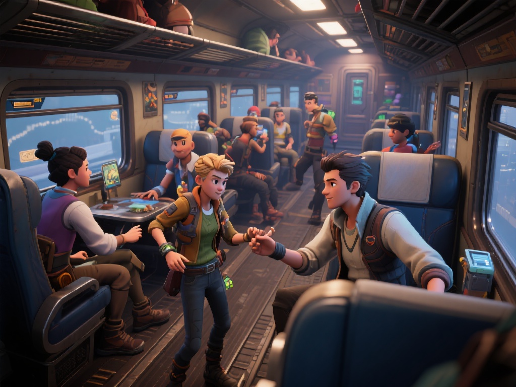 其次，游戏的互动性极强。玩家可以与列车上的其他虚拟
